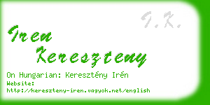 iren kereszteny business card