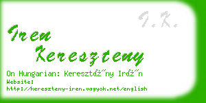 iren kereszteny business card